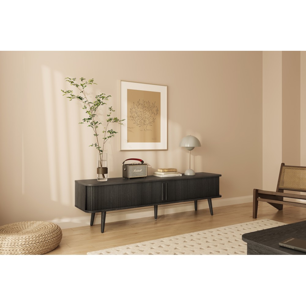 Rove Tambour TV-alus 180_must7 Rove Tambour TV-alus 180cm / must - Pilt 1