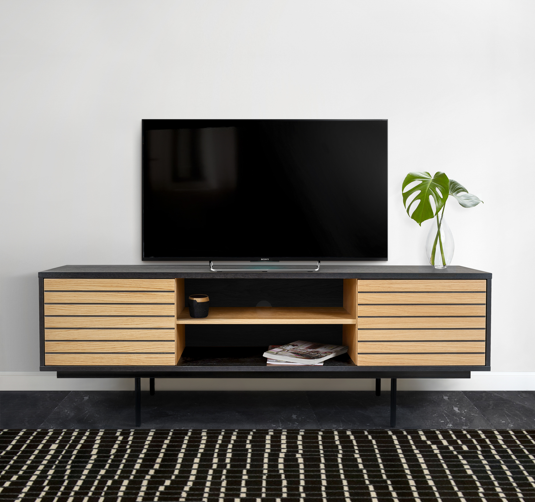 Stripe Tv Unit 278223001162 1 Stripe TV-alus - must - Pilt 1