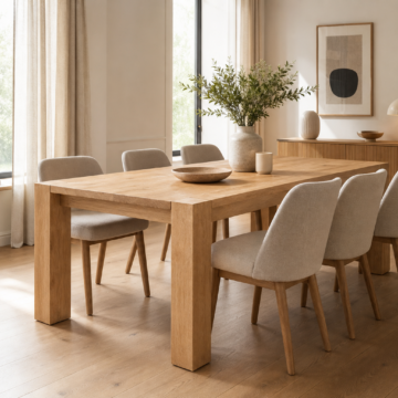 Elegantne söögilaud interjööris